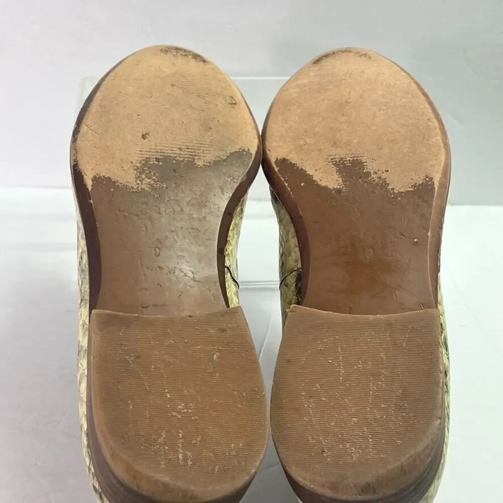 Madewell Shoes Womens 9 Brown Frances Loafer in Snake Print Embossed Leather